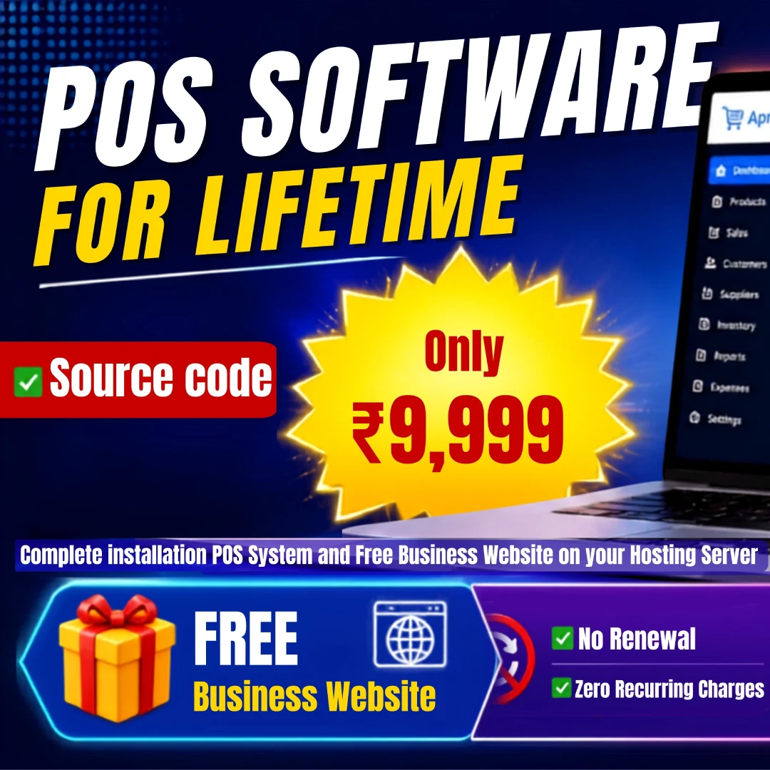 POS System Software + Free Business Website Combo offer No Renewal Charges